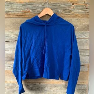 NWOT Everlane Retro Jersey Hoodie Cropped - Indigo
